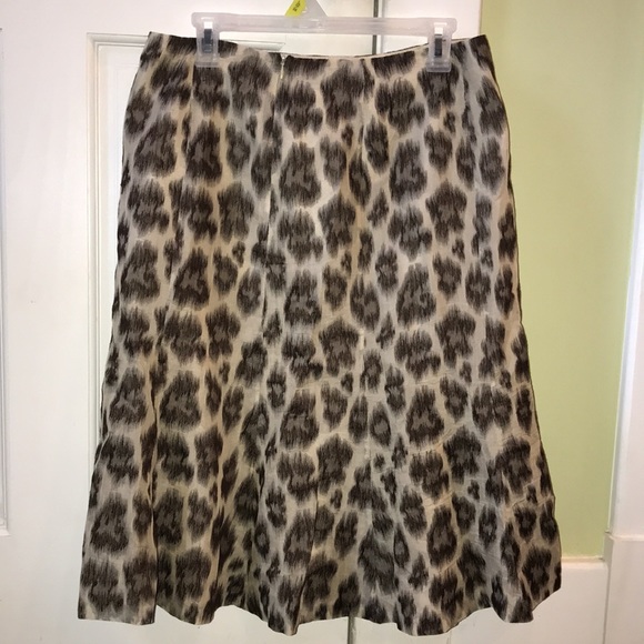 talbots cheetah pencil flair skirt - Picture 3 of 4
